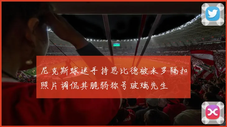 尼克斯球迷手持恩比德被米罗隔扣照片调侃其脆弱称号玻璃先生